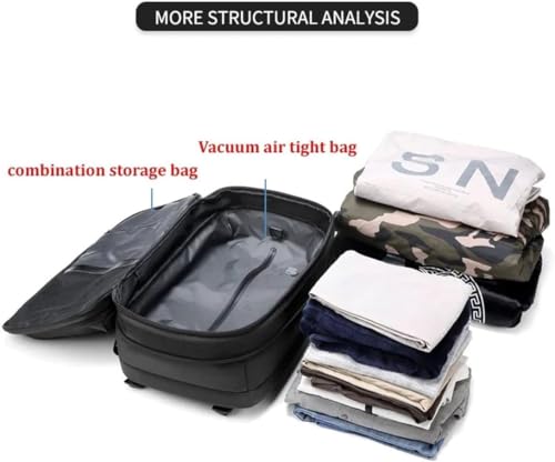 60L Expandable Water Resistant Backpack (Grey) Y904
