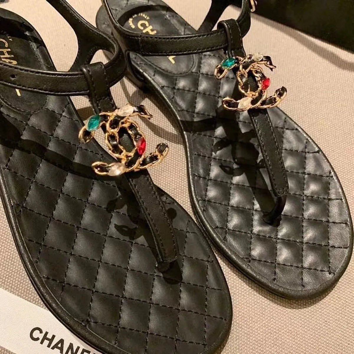Black Sandals C36551