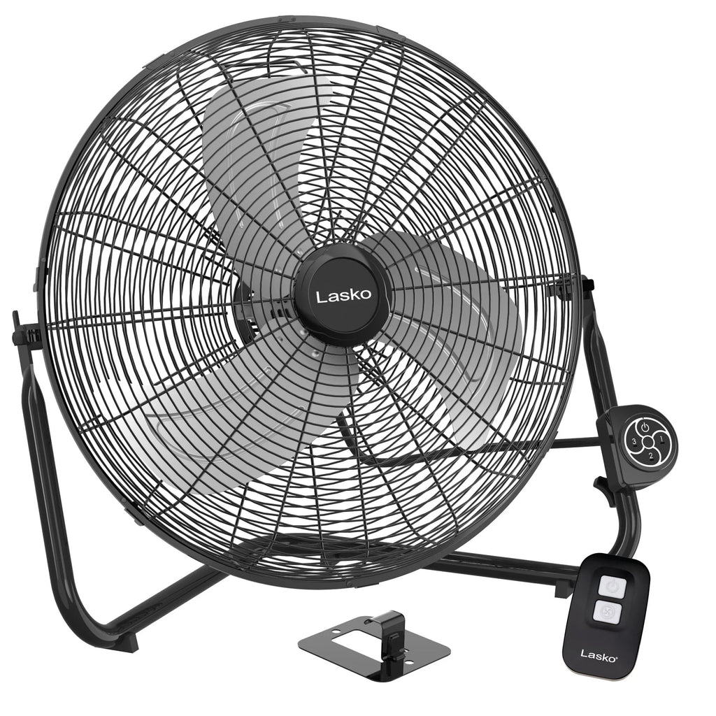 20 High Velocity Floor Fan with Remote, Black D9582