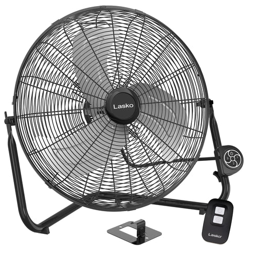20 High Velocity Floor Fan with Remote, Black D9582