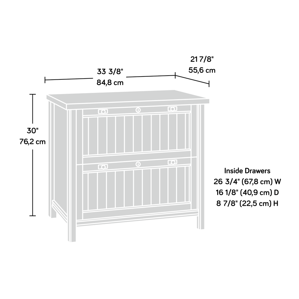 Coffee Oak Lateral File Cabinet S3484