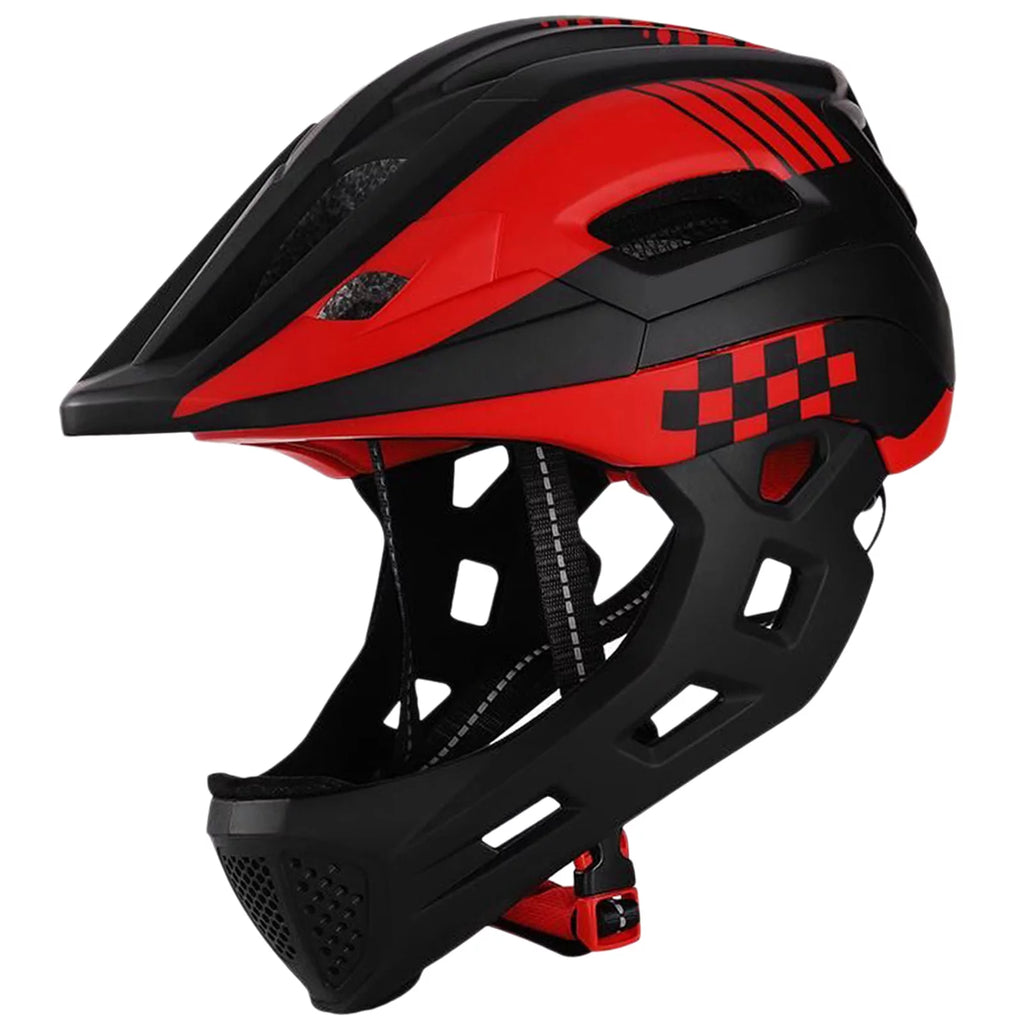 Full Face Safety Head Guard with Taillight and Detachable Chin M566