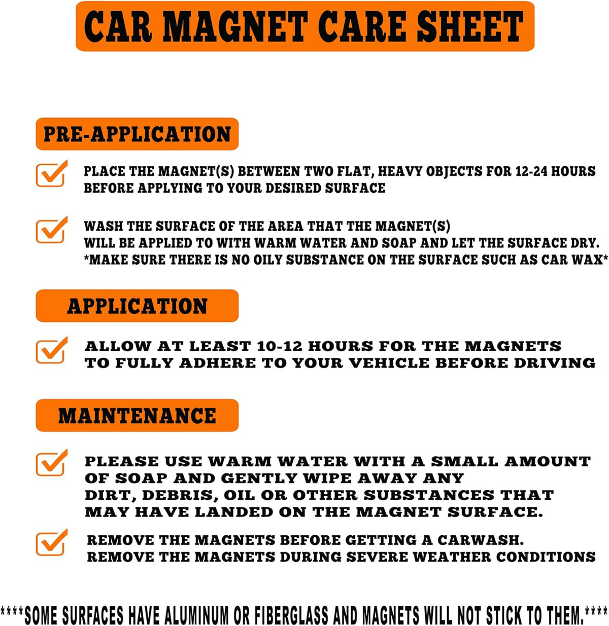 12x9 White Vinyl Car Magnet (10) C818654