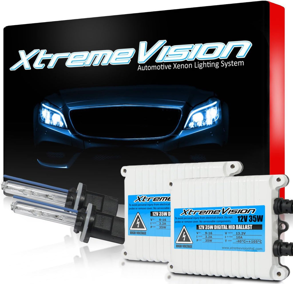 35W AC Xenon HID Bundle with Slim AC Ballast (1 Pair) and H4 / 9003 30000K Deep Blue Xenon Bulbs (1 Pair) P6941