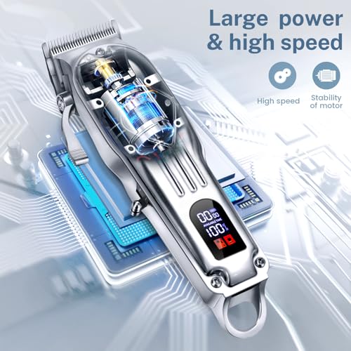 Silver Cordless Hair Clippers Set F6956