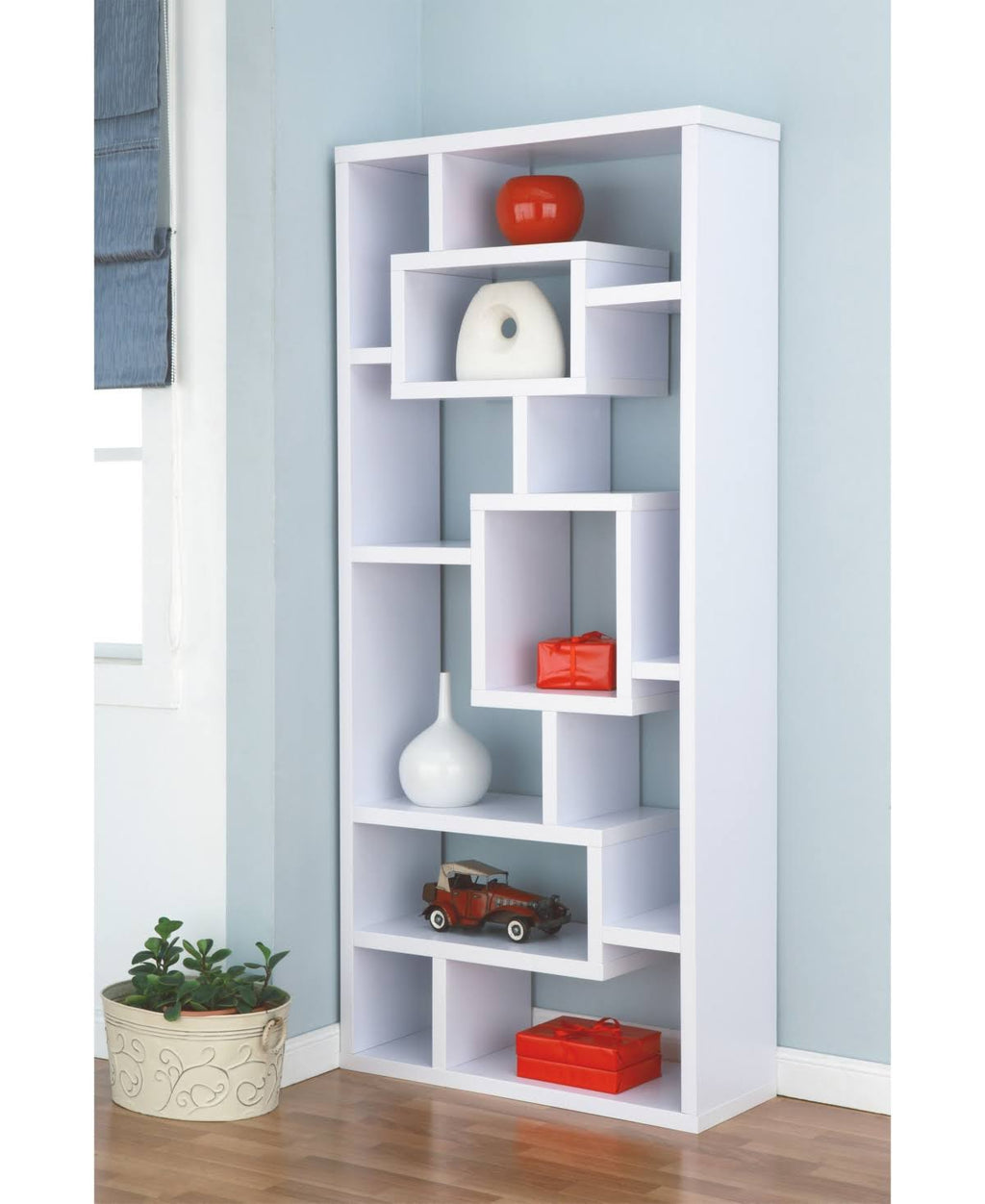 White Modern Bookcase T26180