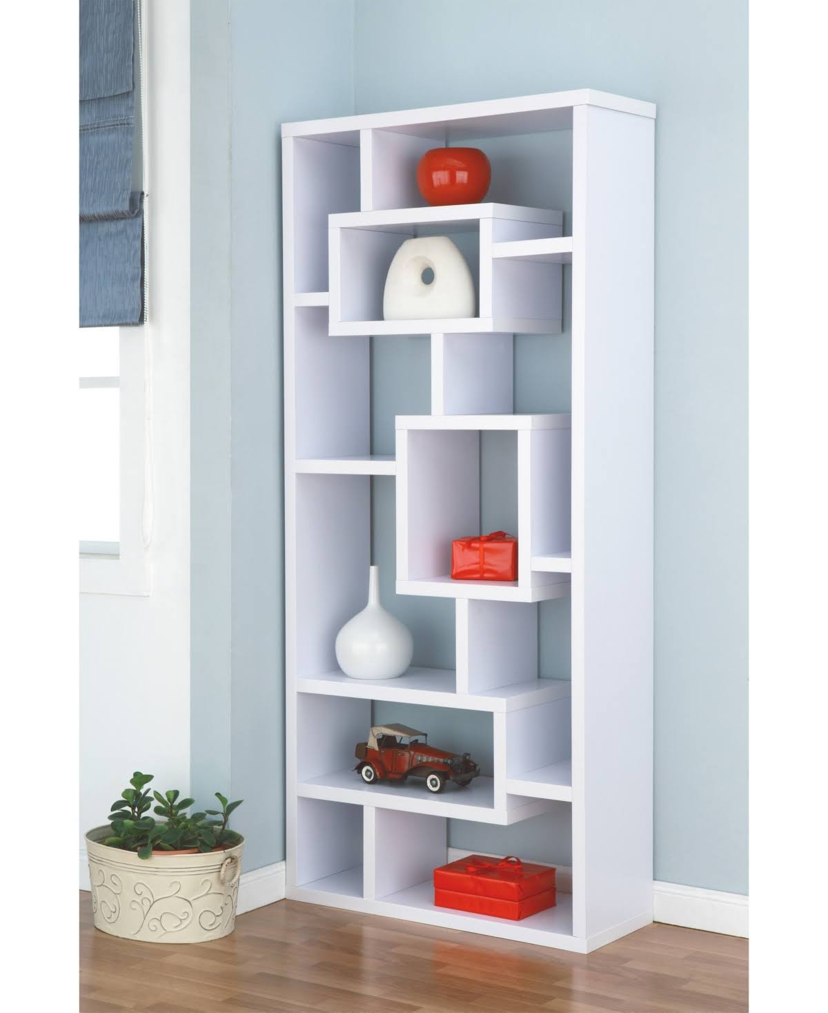 White Modern Bookcase T26180