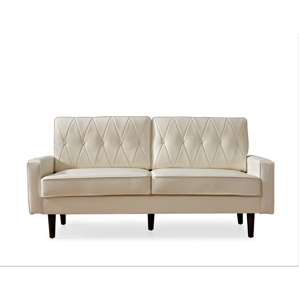 Faux Leather Cushion Back Sofa B63905