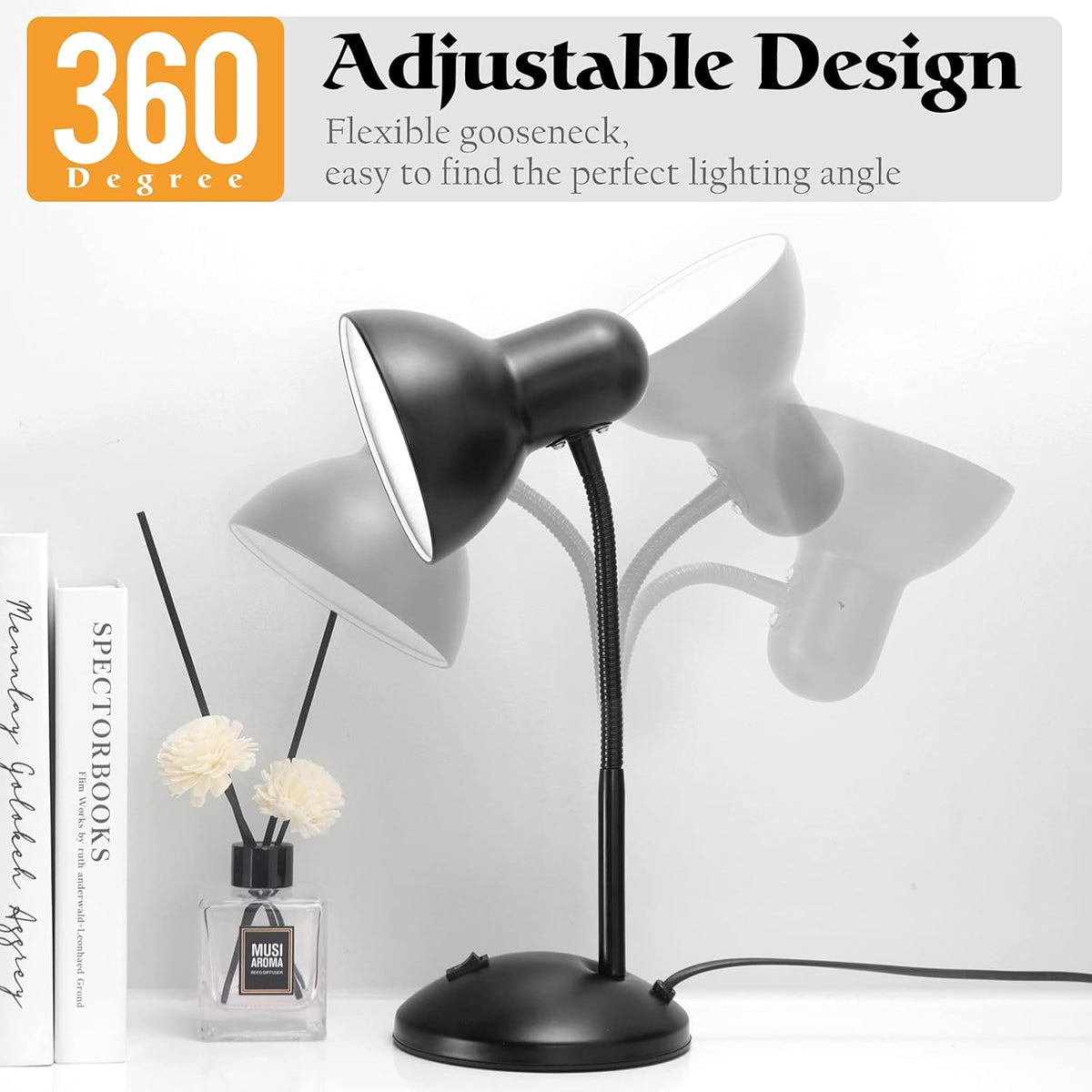 Metal Desk Lamp with LED Bulb U83974