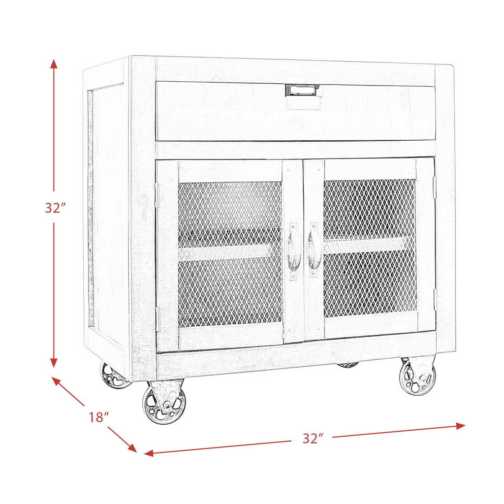Blue 2-Door Accent Chest H604