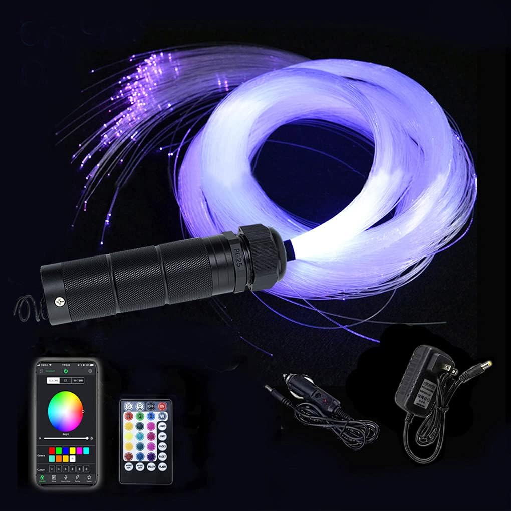Bluetooth 6W RGB LED Fiber Optic Star Ceiling Light Kit with Remote Z7194