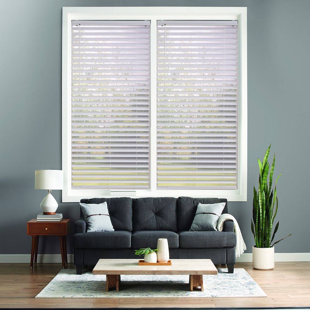 White Cordless Vinyl Blinds F84599