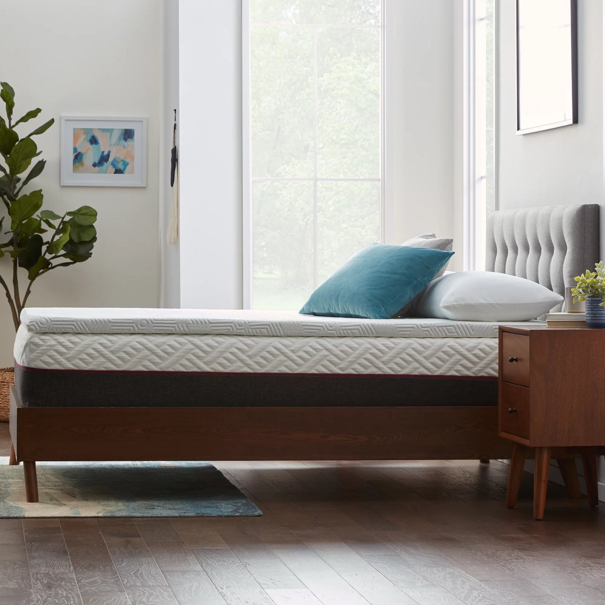 2" Cooling Gel Memory Foam Mattress Topper with Cover, Full D835235