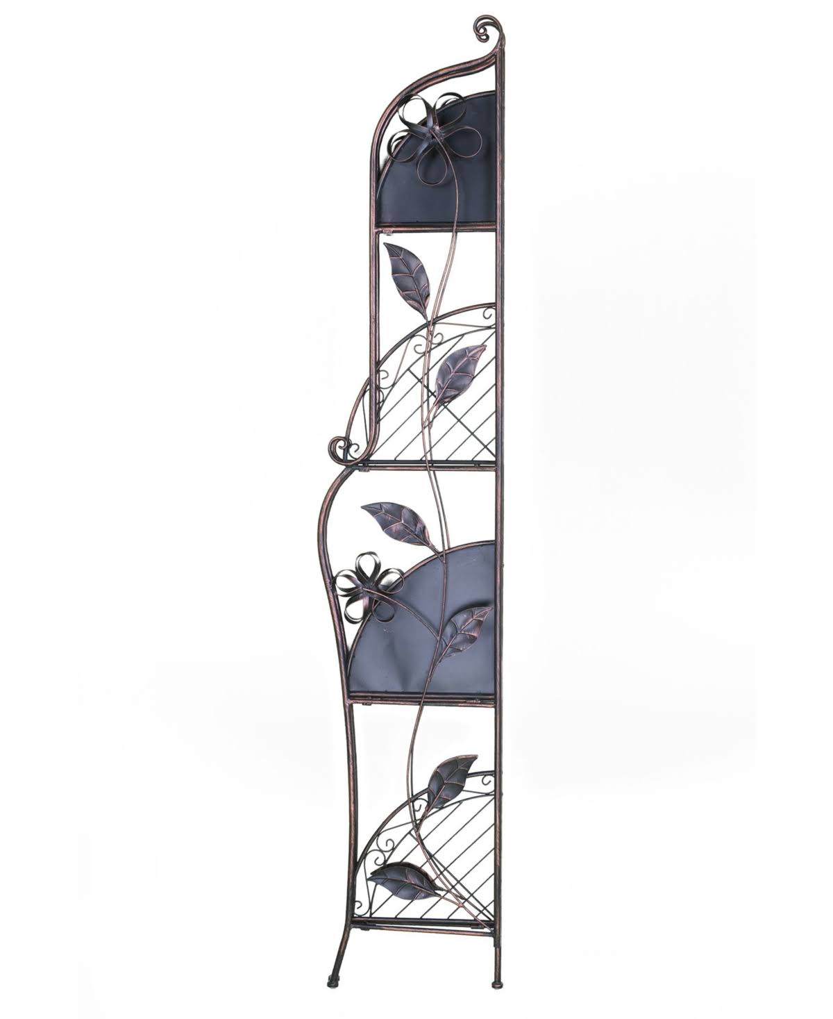 Copper 4 Shelf Corner Bakers Rack C719