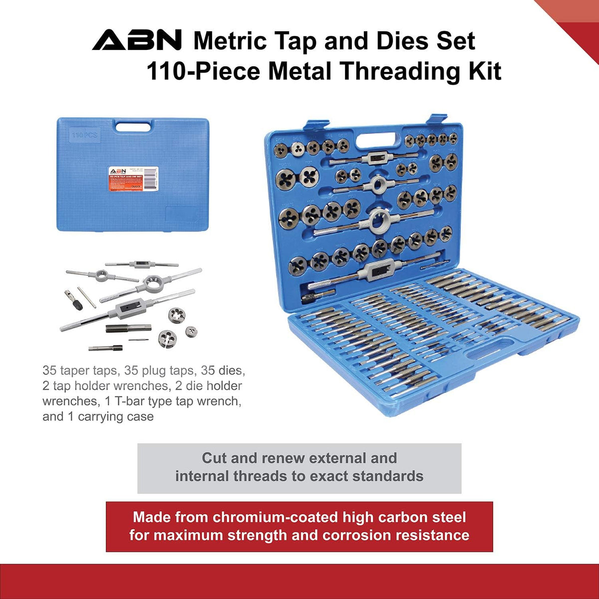 110-Piece Metric Tap and Die Set Z13981