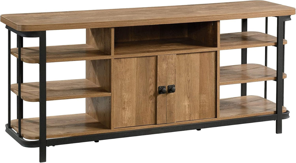 TV Credenza, Etched Oak Finish F6820