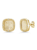 18K Yellow Gold Plated Silver Stud Earrings C813411