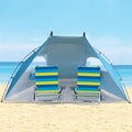 Portable Sun Shelter Beach Tent, 9ft Large Tent, UV Protection, Blue Z91795