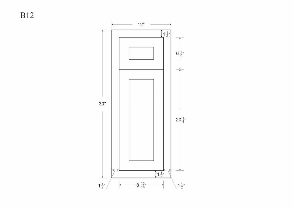 White Inset Raised Panel Base Cabinet J47963
