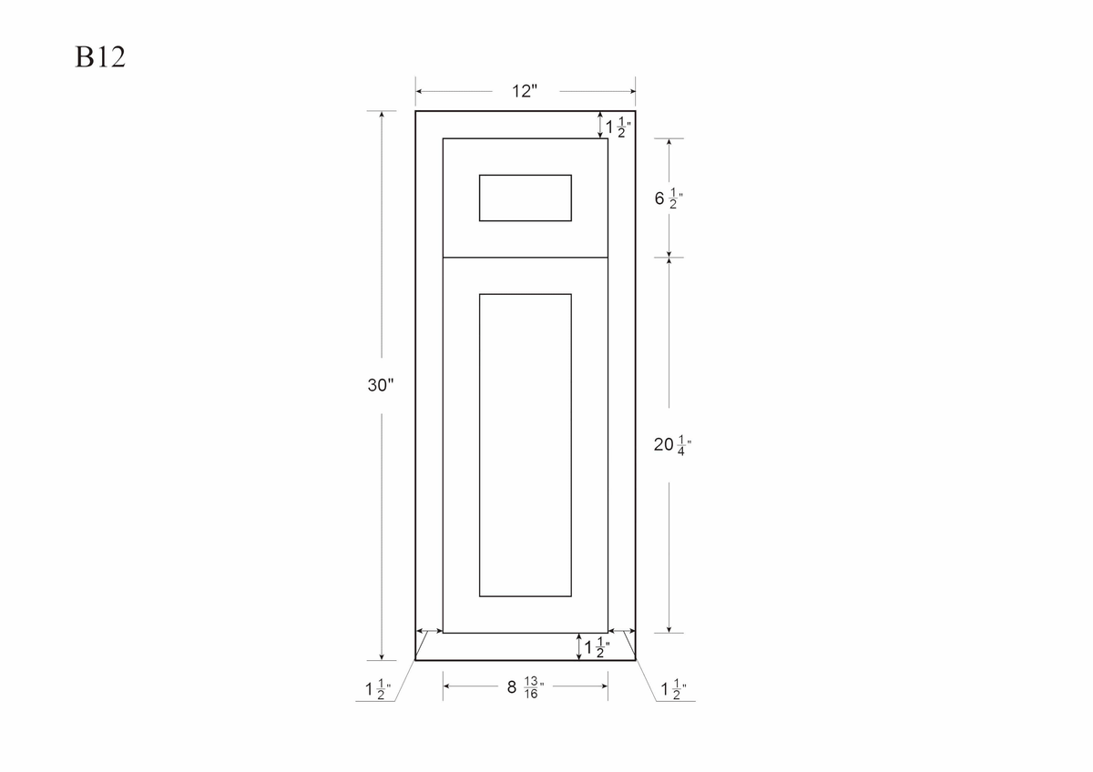 White Inset Raised Panel Base Cabinet J47963