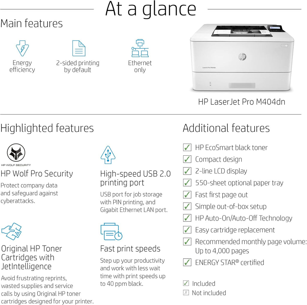 White Monochrome Laser Printer, 40 ppm, 1200 x 1200 dpi, Auto Duplex U7972