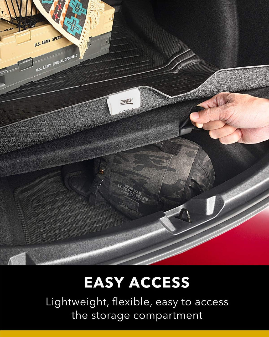 All-Weather Rear Trunk Well Mat for Tesla Model Y 7-Seat 2021 Custom Fit Cargo Liner G783773