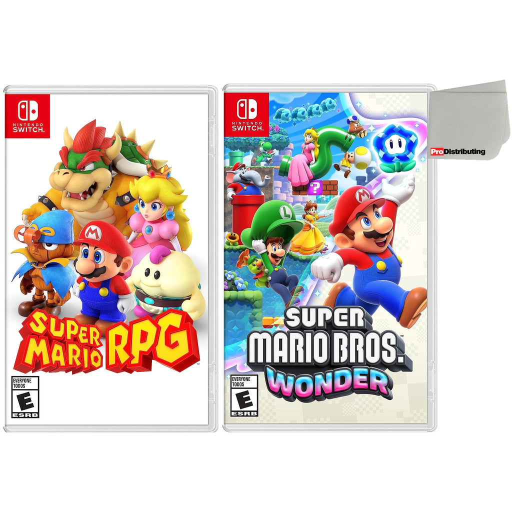 Super Mario RPG and Super Mario Bros Wonder Two Game Bundle Nintendo Switch J532