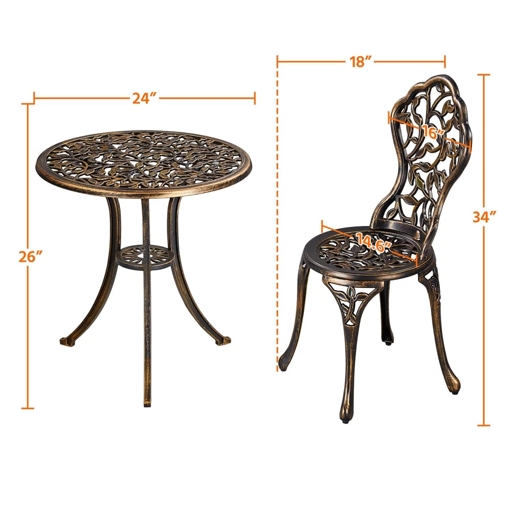 3 Piece Patio Bistro Table Set Q69091