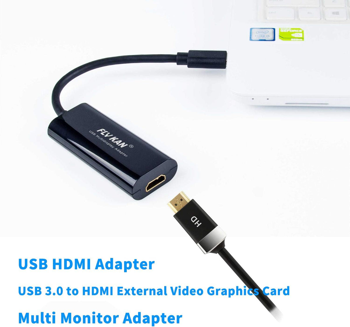 USB 3.0 to HDMI-DVI-VGA Video Graphics Card Adapter U881760