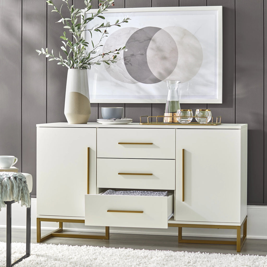 White Modern Dining Room Storage Sideboard K810847