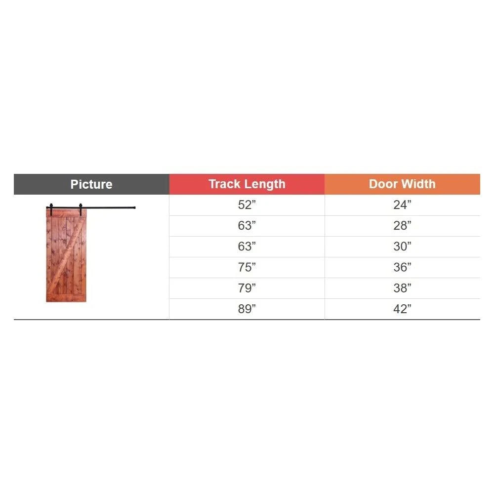 Red Oak Paneled Wood Barn Door with Installation Hardware Kit V517747