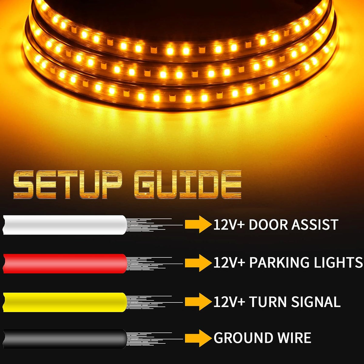 15 Feet Running Board Lights with White Courtesy Lights 2PCs 540 LEDs Flexible Light Strips P866429