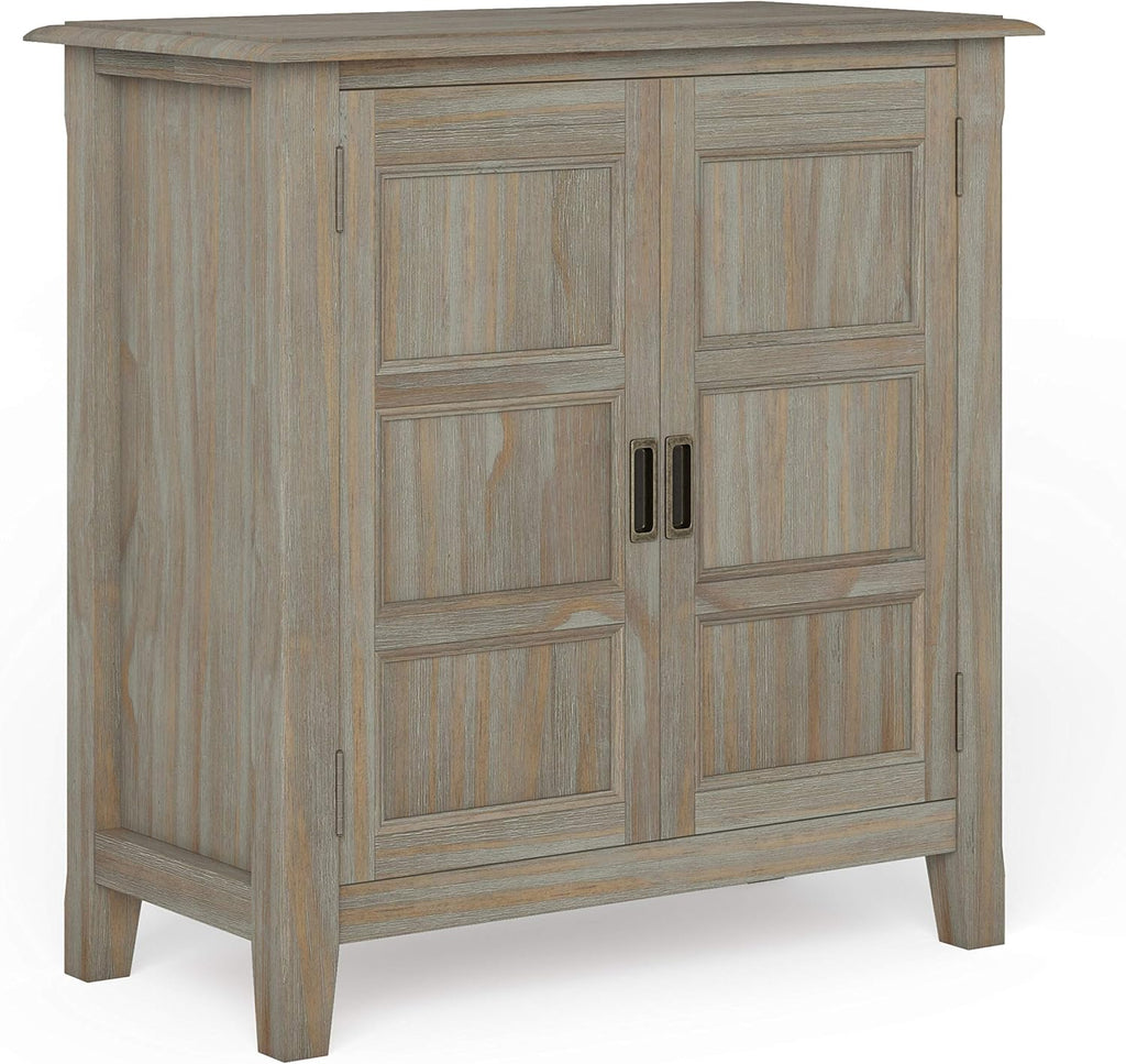 30 inch Wide Mahogany Brown Wood Storage Cabinet with 2 Doors N840854