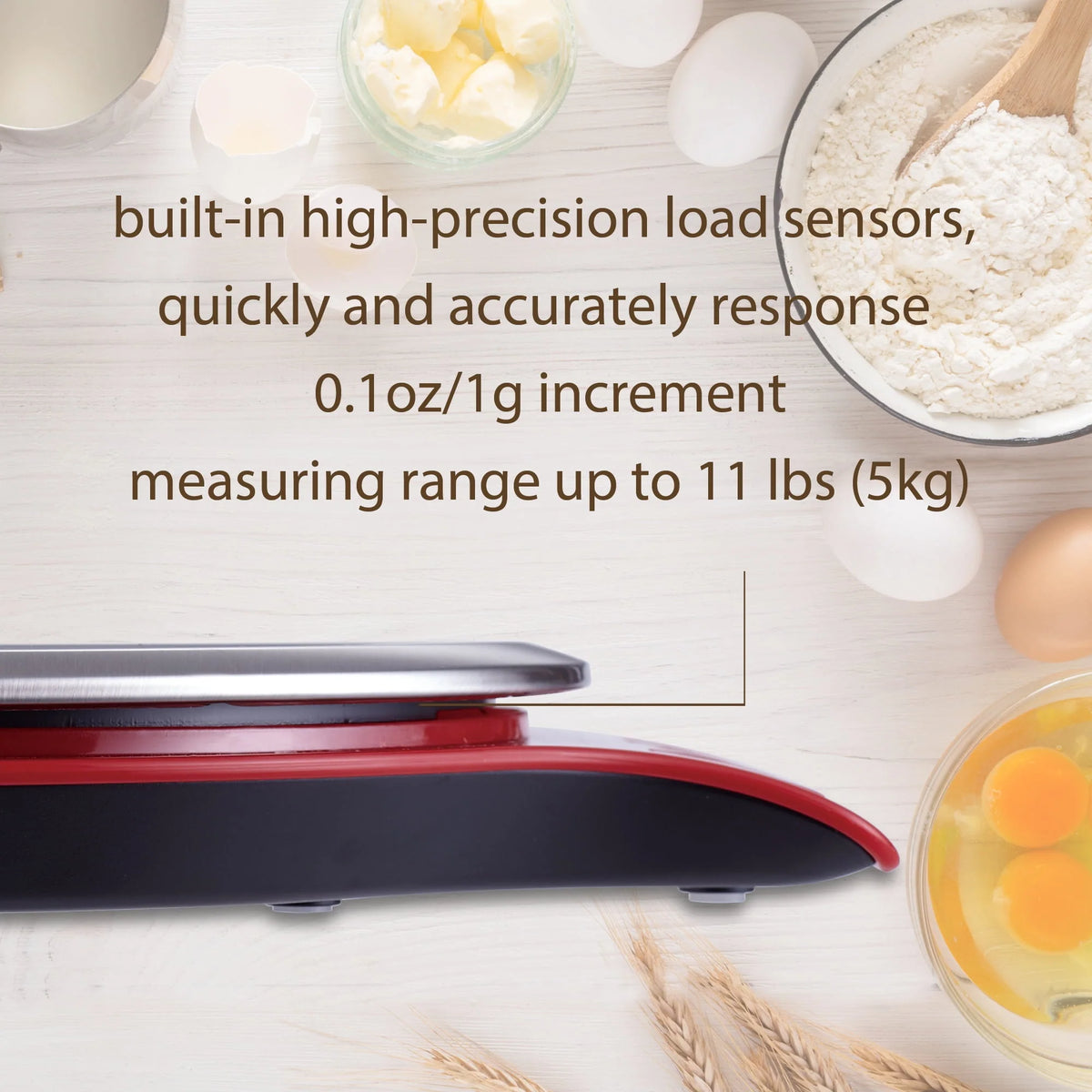 Round Stainless Steel Digital Kitchen Scale J10292