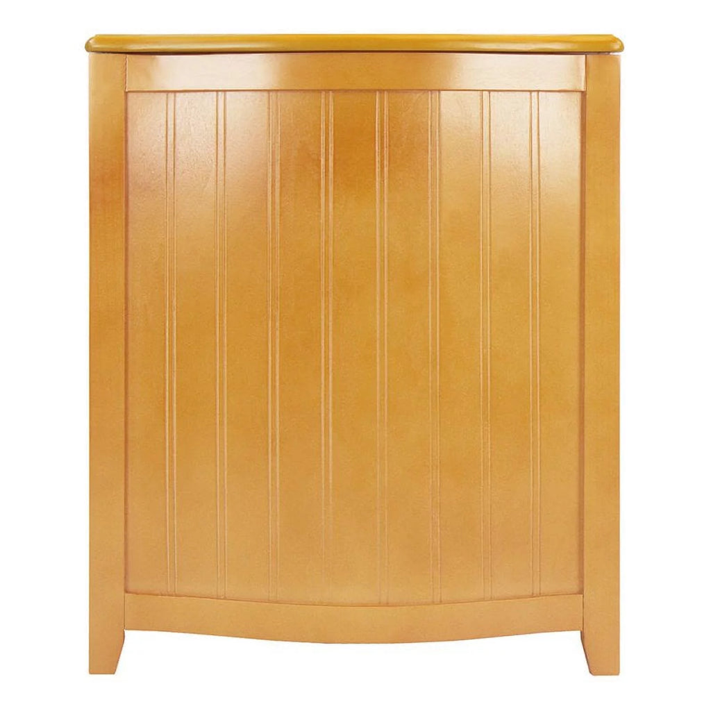 Natural Finished Wood Laundry Hamper with Interior Bag W289159