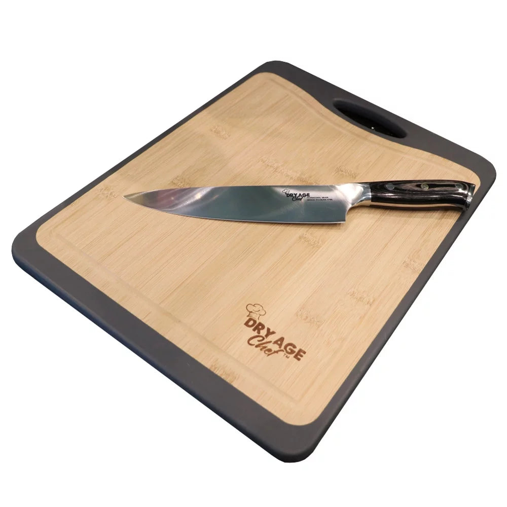Beef Rack, Dry Aging Pan, Knife, Cutting Board Combo N663