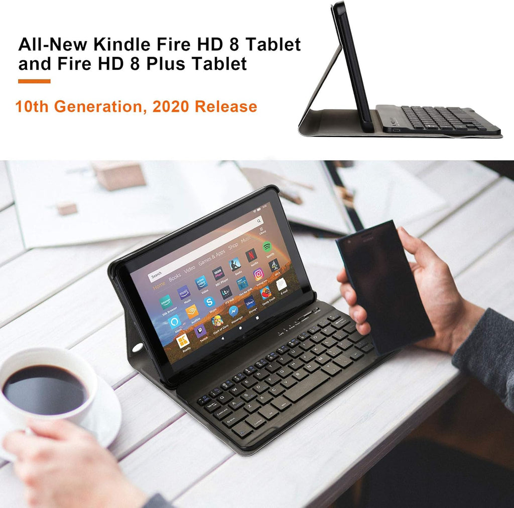 Detachable Wireless Bluetooth Keyboard Case for Fire HD 8 B6987