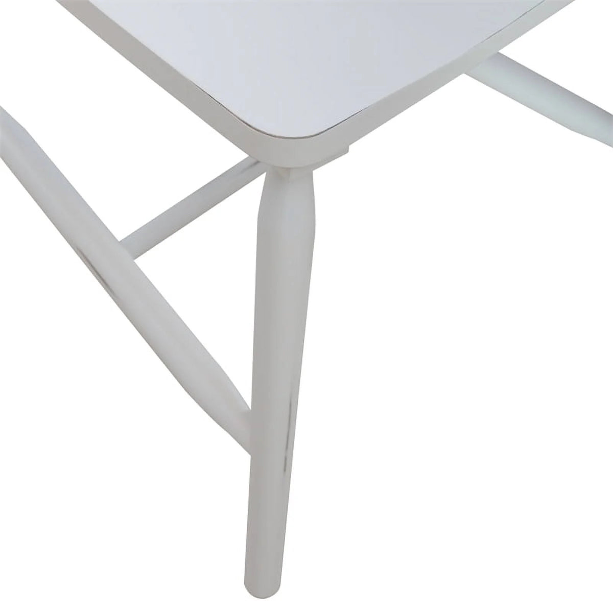 White Spindle Back Side Chair H125
