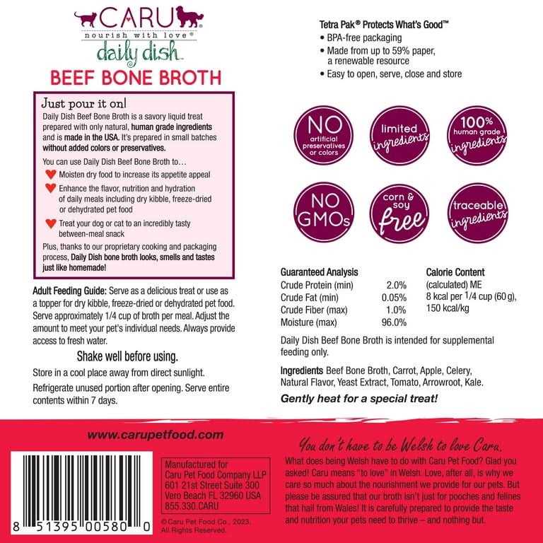 Beef Broth Meal Topper for Cats & Dogs C1643
