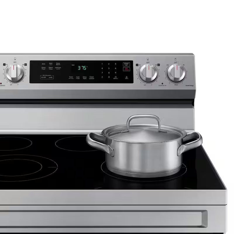 6.3 cu. ft. Smart Freestanding Electric Range with Rapid Boil and Self Clean in Stainless Steel L736606