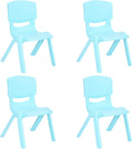 Stackable Plastic Kids Learning Chairs, 20.8x12.5 Inches, Red, 2 Pack B642014