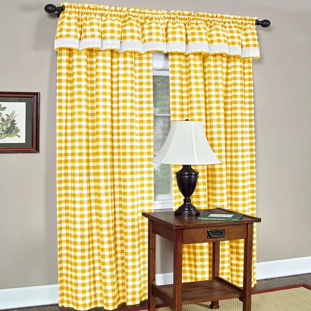 Buffalo Plaid Gingham Curtains 42" x 84" Single Panel Z400