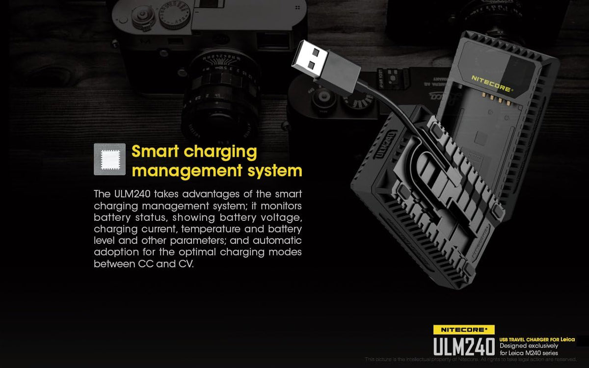 USB Charger for Leica BP-SCL2 Batteries L628