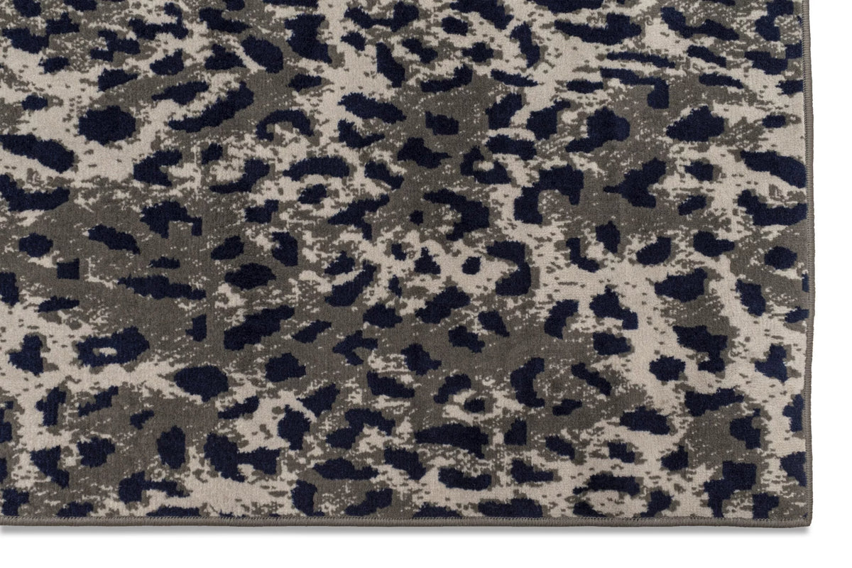 Leopard Print Area Rug 5 ft. x 8 ft. Dark Grey S111