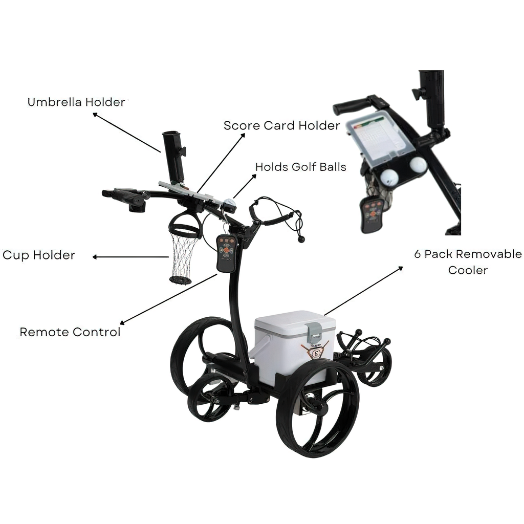 Refurbished Electric Remote Control Golf Cart with Cooler C61988