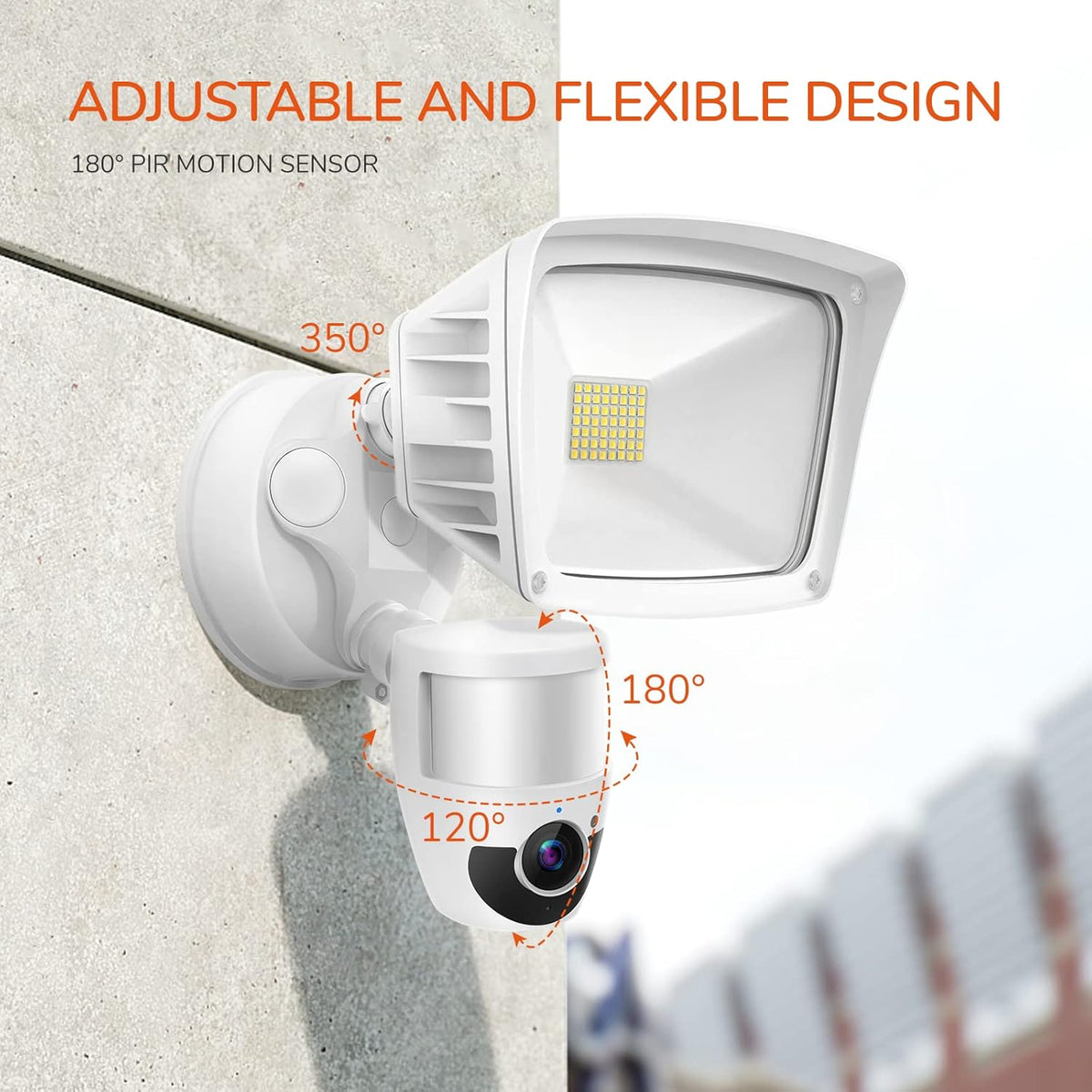 1080P Motion Sensor Floodlight Camera with Night Vision C595671