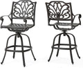Bronze Cast Aluminum Barstools, 2-Pcs Set Y34903