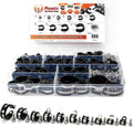 100pcs 304 Stainless Steel Rubber Insulated Cable Clamps 10 Sizes O4801