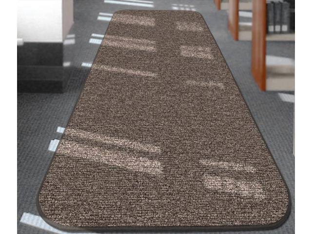 Pebble Gray 18 ft. x 36 in. Skid-Resistant Carpet Runner M412