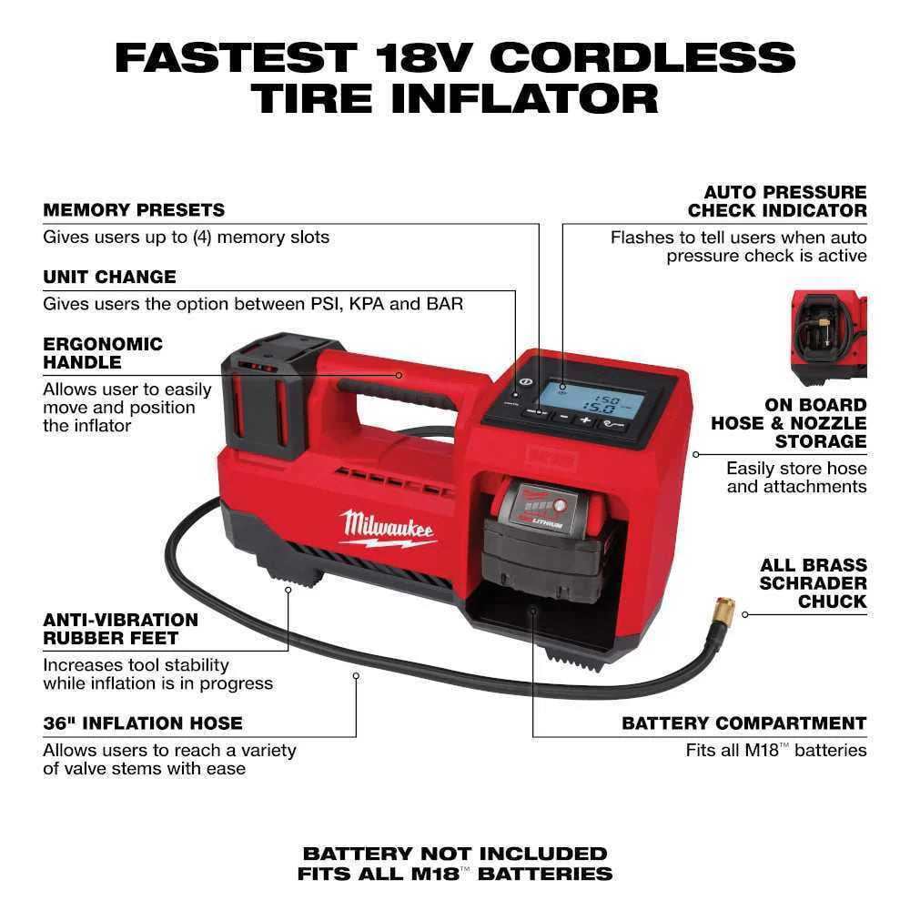 Cordless Compact Tire Inflator A2223